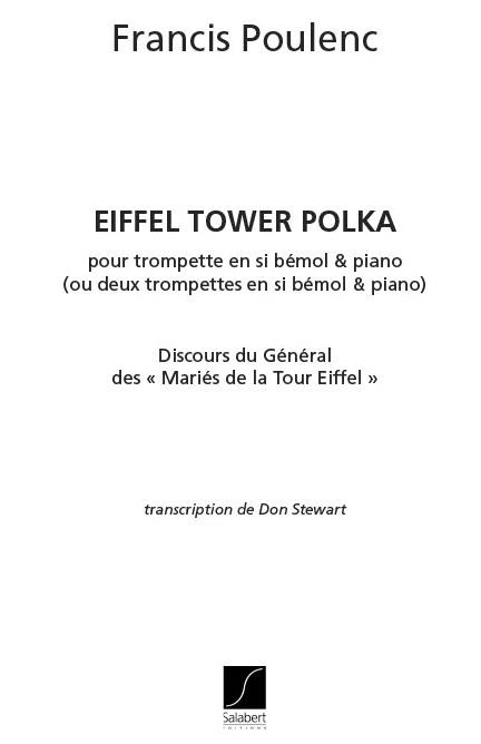 Eiffel Tower Polka Pour Trompette Et Piano(Ou Deux